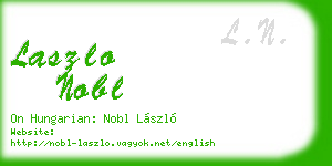 laszlo nobl business card
